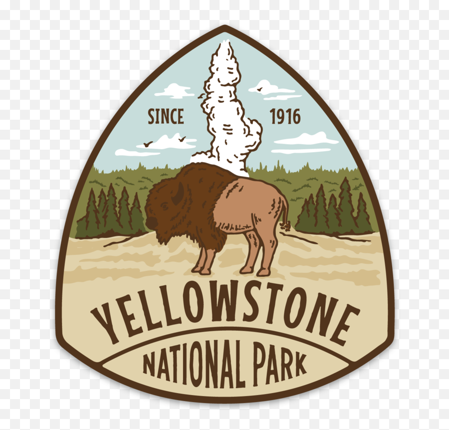 Yellowstone National Park Sticker - Clipart Yellowstone National Park Logo Emoji,National Park Logo