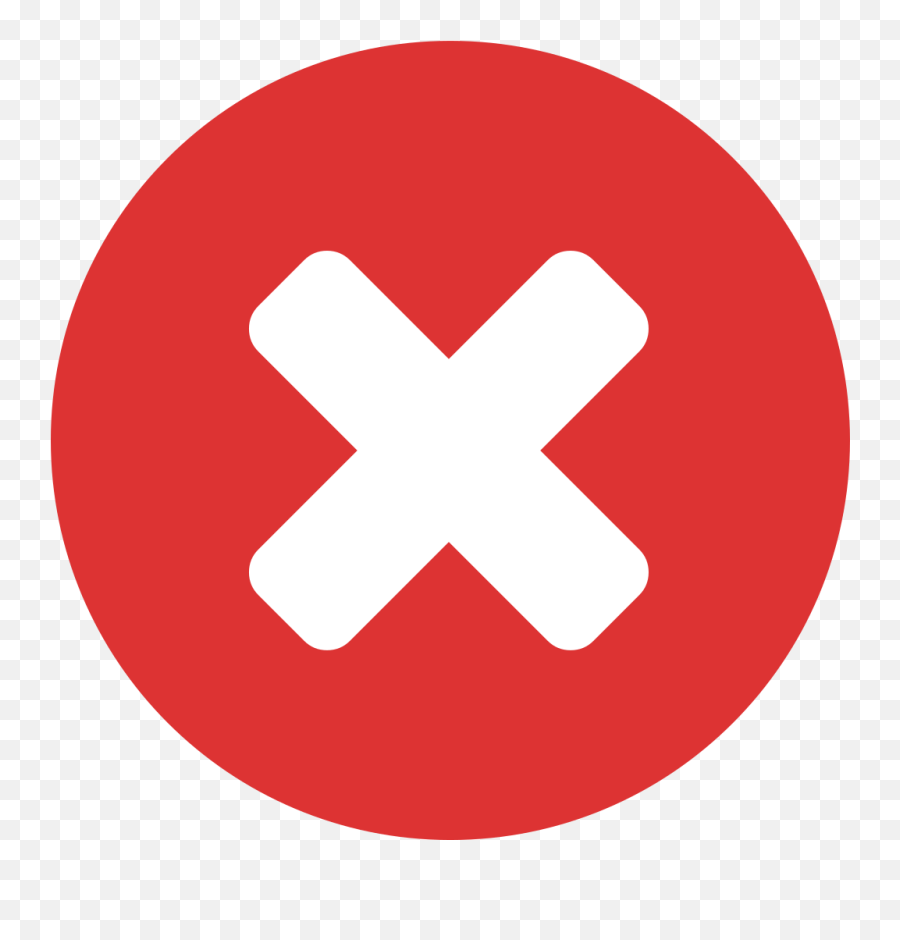 Cross Red Circle - Cancel Icon Png Transparent Emoji,Red Circle Png