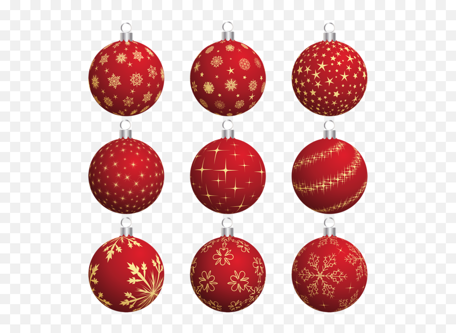 Large Transparent Red Christmas Balls Collection Png Clipart - Jiufen Goldore Museum Emoji,Christmas Party Clipart