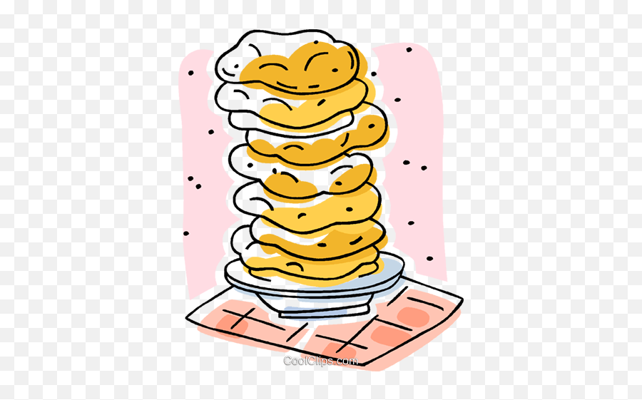 Flat Bread Stacked On Plate Royalty Free Vector Clip Art - Junk Food Emoji,Pancake Clipart