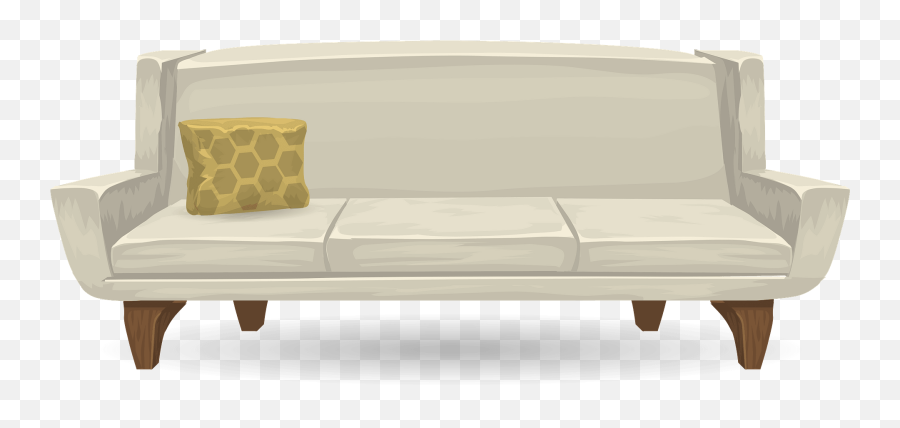Glitch Simplified Sofa Danish Modern Clipart Free Download - Transparent Background Couch Clipart Png Emoji,Sofa Clipart