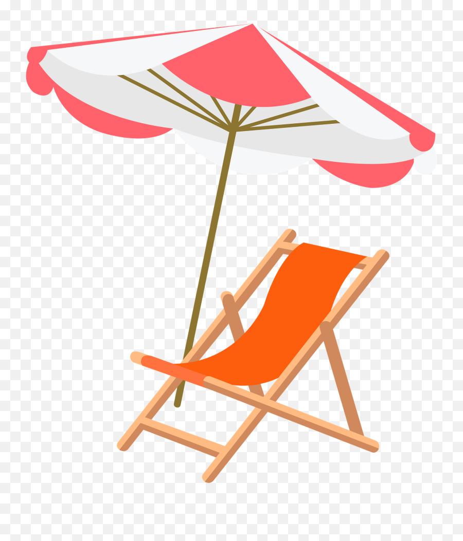 Beach Chair And Umbrella Clipart - Clip Art Beach Chair Beach Umbrella Emoji,Beach Umbrella Clipart