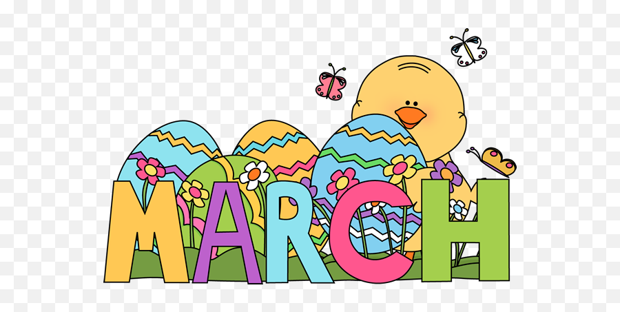 Month Of March Easter Clip Art - Monthly Clip Art Emoji,March Clipart