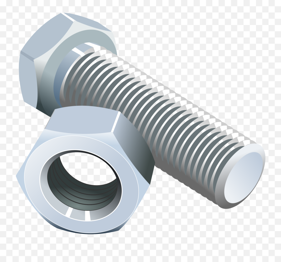 Screw Nut Bolt Clip - Art Png Image Free Download Searchpngcom Tornillo Con Una Tuerca Emoji,Nut Clipart