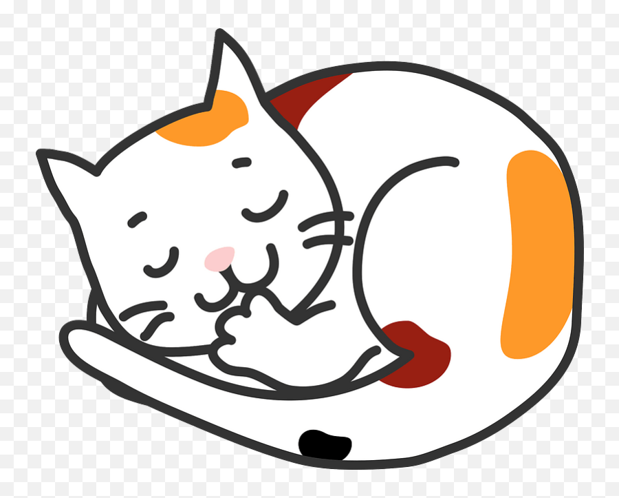 Cat Animal Sleeping Clipart - Cat Png Download Full Size Free Clipart Of Cat Sleeping Emoji,Clipart - Cat