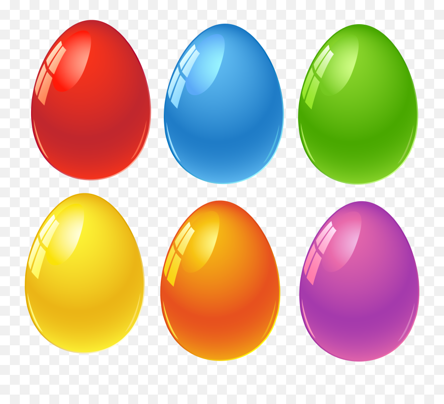 Happy Easter Eggs Clipart Images - Easter Eggs Plain Colors Emoji,Easter Egg Clipart