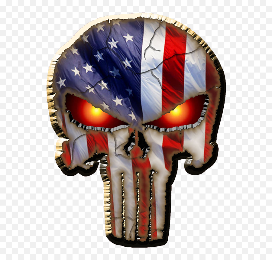 Patriotic 13 Punisher Weathered American Flag - Patriotic Punisher Emoji,Punisher Png