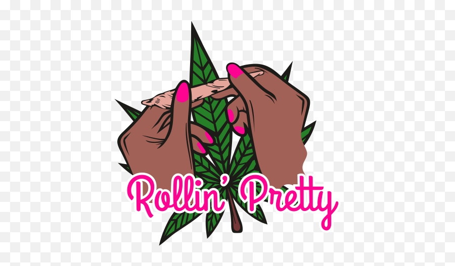 Rolling Pretty Svg - Female Hands Rolling A Blunt Emoji,Marijuana Leaf Logo