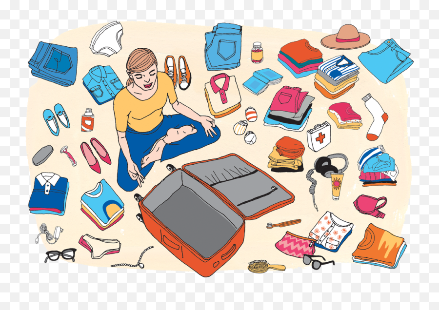 How To Pack A Suitcase Emoji,Organized Girl Clipart