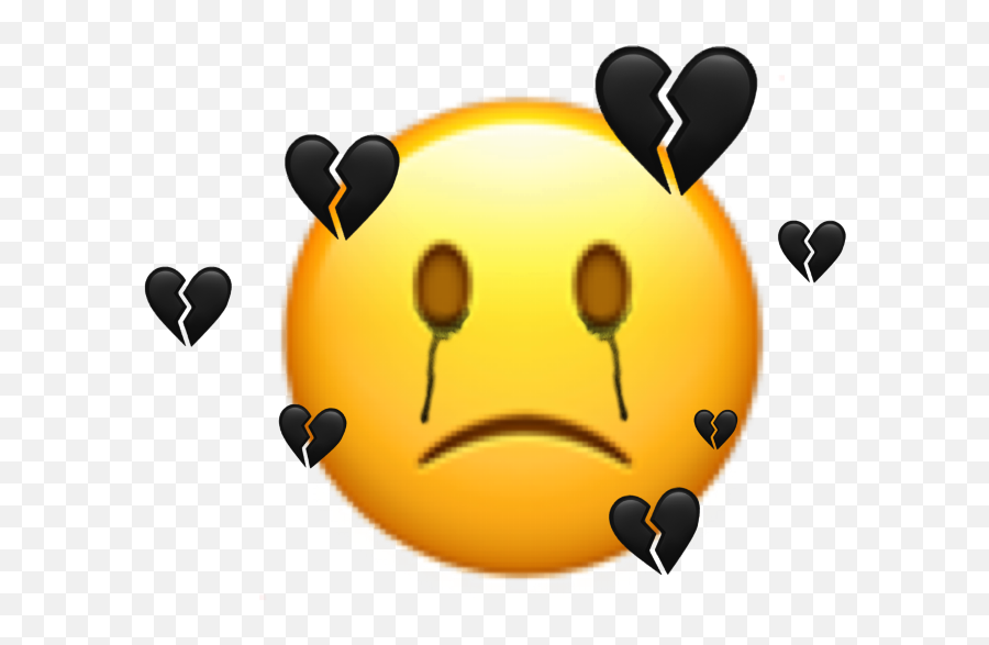 Mad Emoji Png - Freetoedit Sticker Emoji Sad Broken Sad Broken Heart Emoji Png,Emoji Png