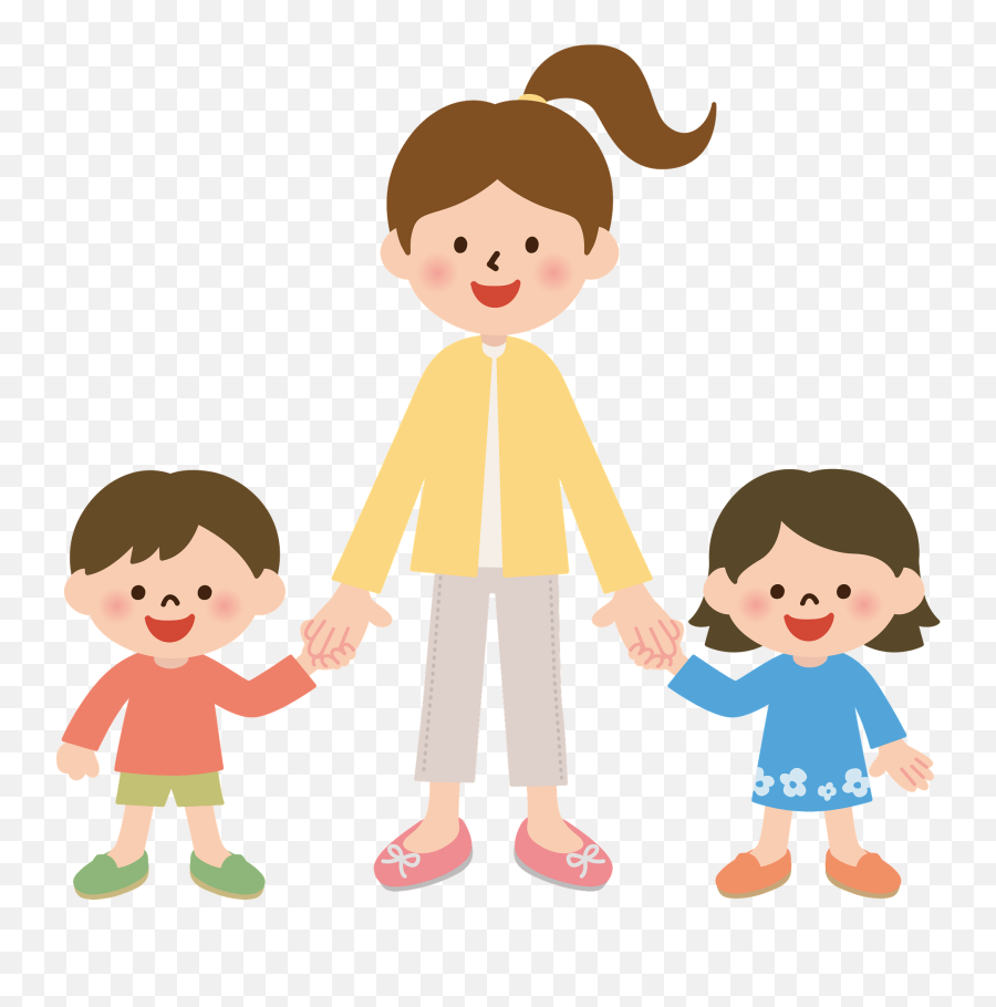 Mother With Son And Daughter Clipart Emoji,Son Clipart