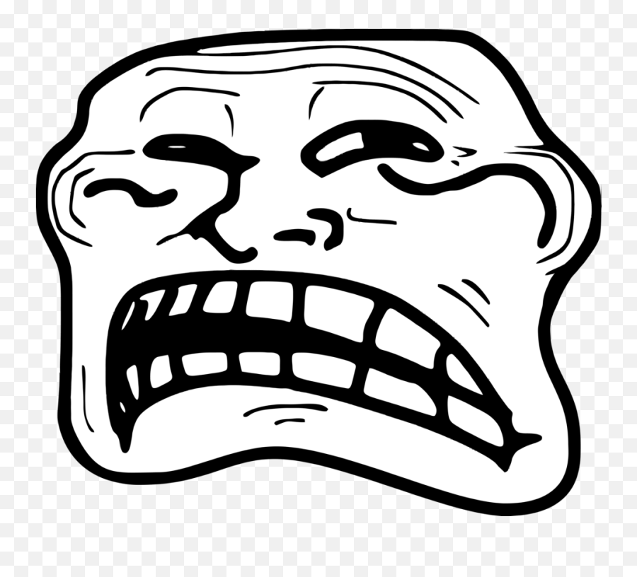 Rage Meme Troll Face Clipart - Troll Face Low Quality Emoji,Troll Face Png