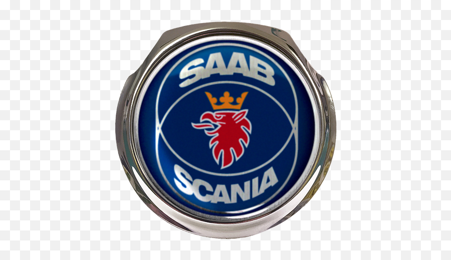 Saab Scania Blue Car Grille Badge With Fixings - Saab Scania Emoji,Saab Logo