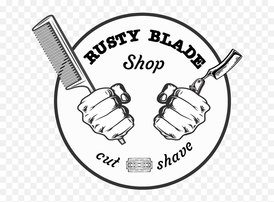 Rusty Blade Barber Shop On Behance Emoji,Barber Shop Logo Design