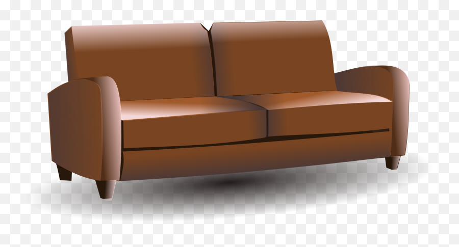 Sofa - Brown Couch Clipart Transparent Emoji,Couch Clipart