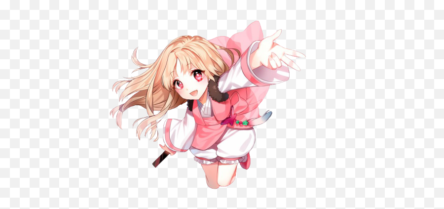 Download Hd Transparent Anime Girl - Pink Anime Girl Fictional Character Emoji,Anime Girl Transparent