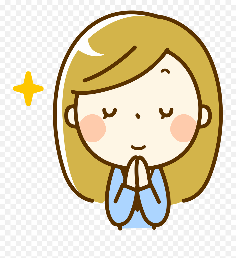 Woman Is Praying Clipart - Wish Clipart Emoji,Praying Clipart