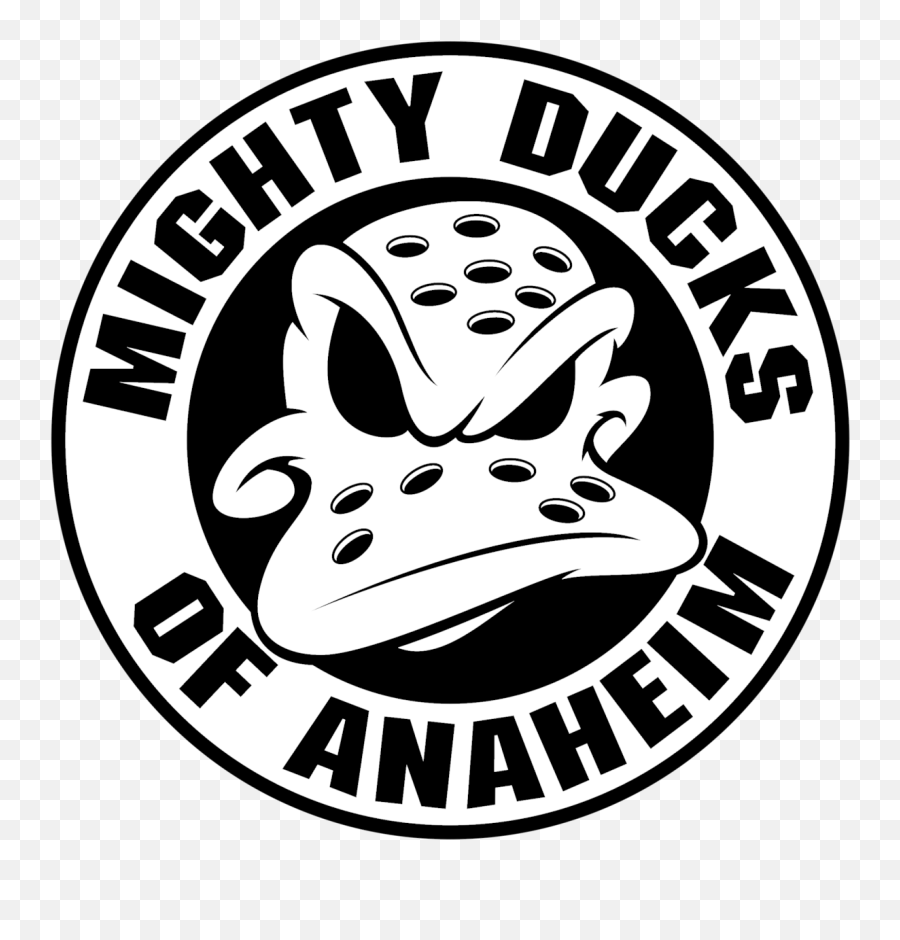 Anaheim Mighty Ducks Logo Black And - Mighty Ducks Emoji,Ducks Logo