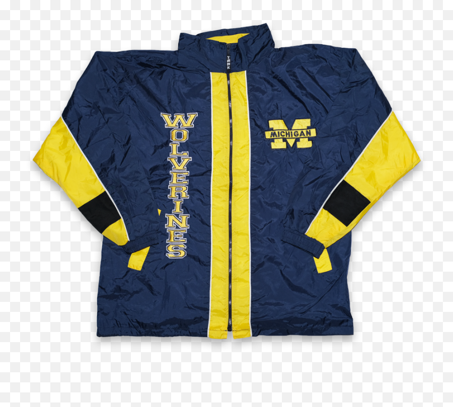 Vintage Michigan Wolverines Track Jacket Xlarge Double - Long Sleeve Emoji,Michigan Wolverines Logo