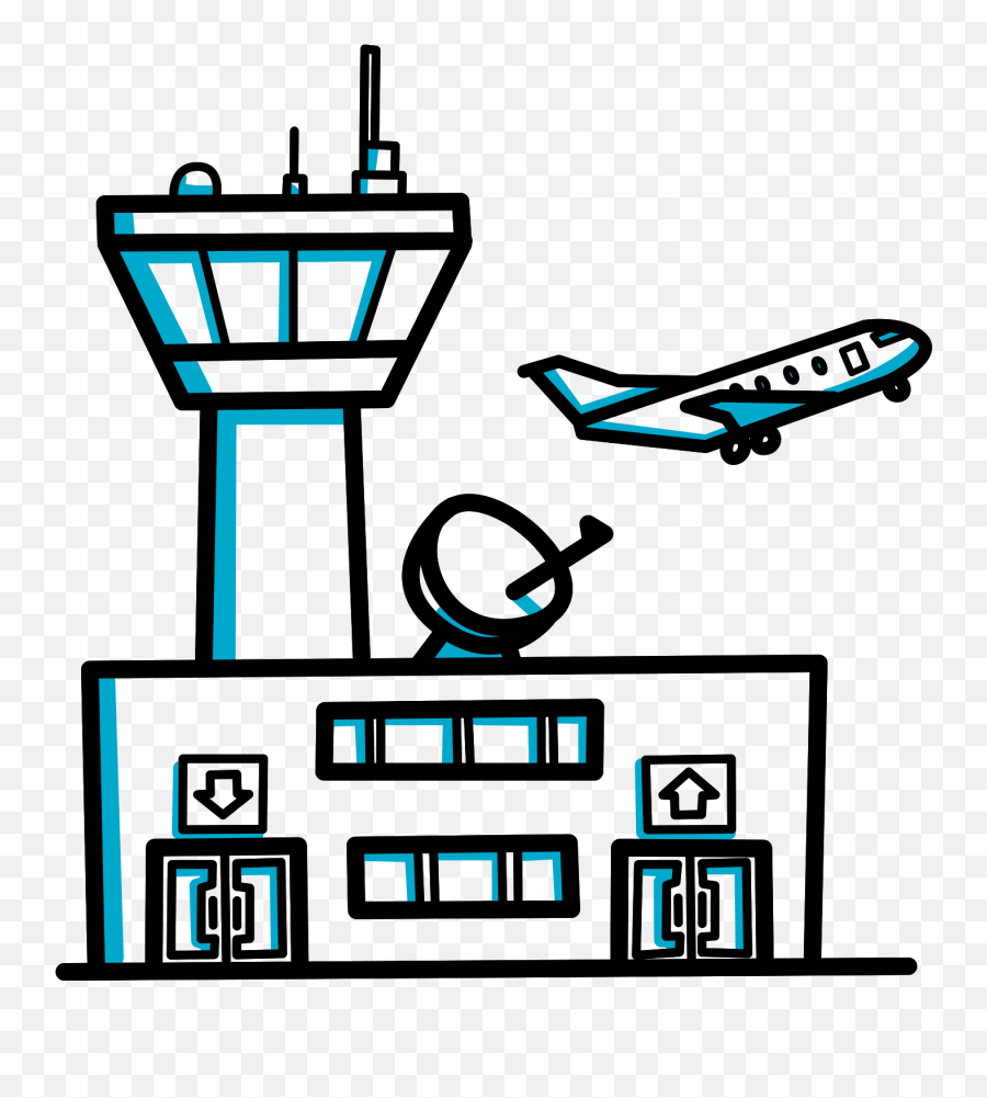Building Videoscribe Clip Art - Airport Clipart Png Airport Animated Png Emoji,Buildings Clipart