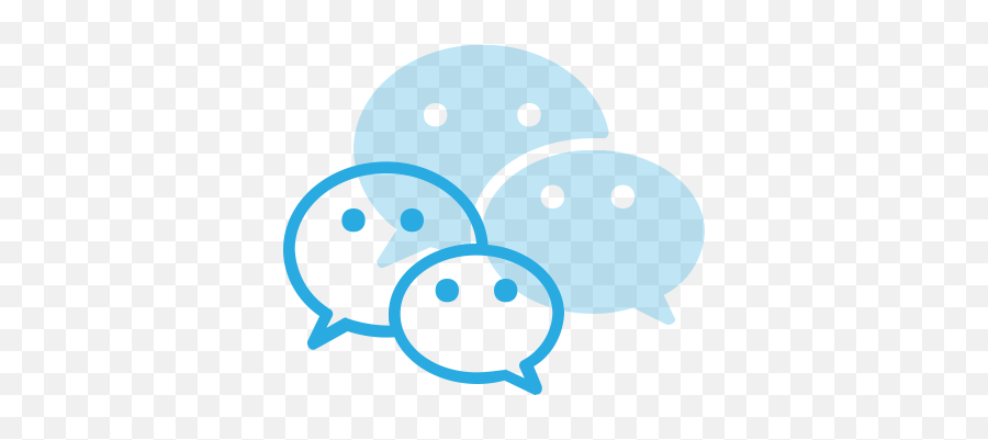 Logo Media Social Wechat Icon - Wechat Logo Blue Png Emoji,Wechat Logo