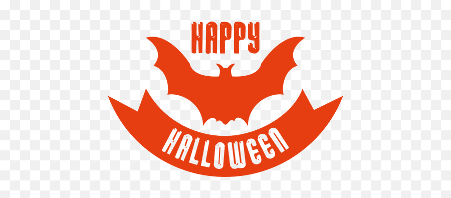 Bat Halloween Badge - Transparent Png U0026 Svg Vector File Language Emoji,Happy Halloween Logo