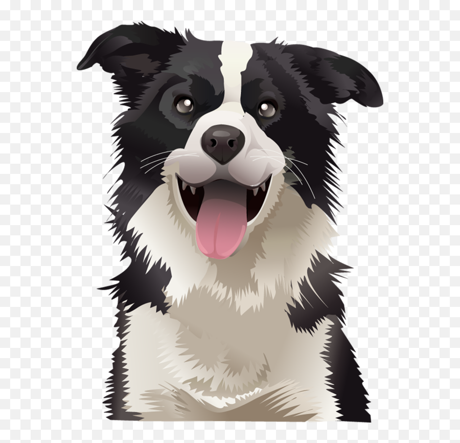 Dog Dog Border Collie Australian Collie Clipart - Dog Head Border Collie Clipart Emoji,Puppy Clipart
