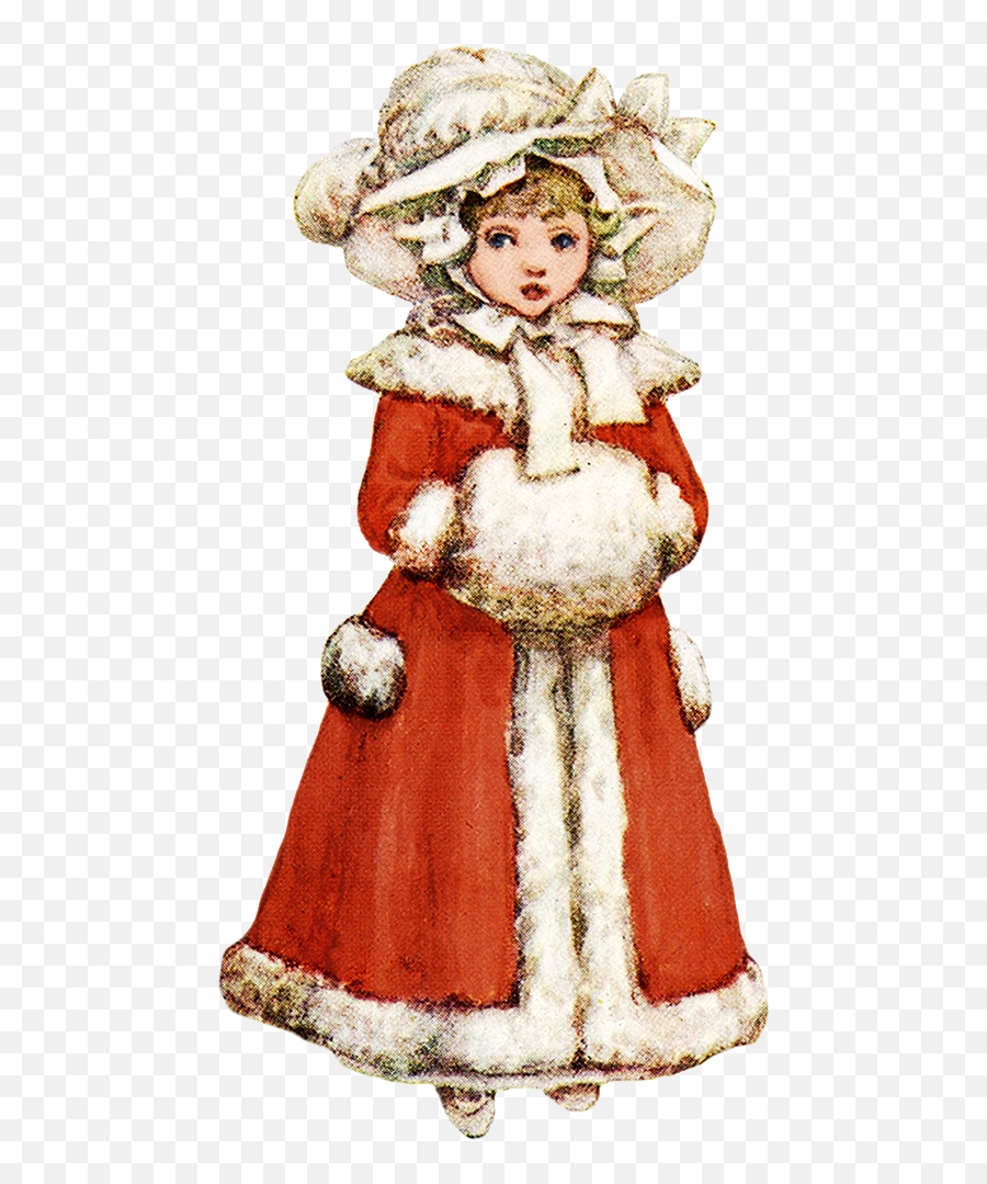 Charming Vintage Christmas Clip Art Christmas Clipart - Vintage Christmas Girls Clipart Emoji,Vintage Christmas Clipart