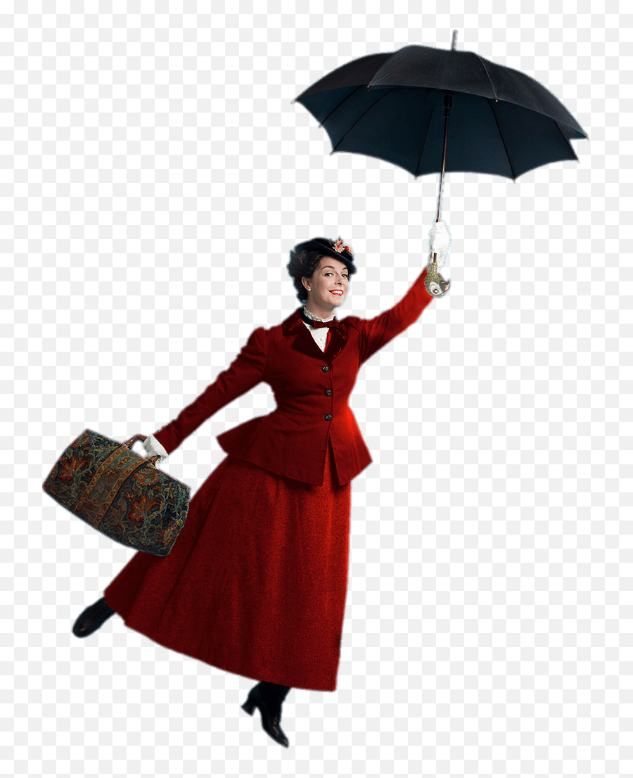 Mary Poppins With Open Umbrella Pnglib U2013 Free Png Library - Mary Poppins Emily Blunt Png Emoji,Umbrella Transparent Background