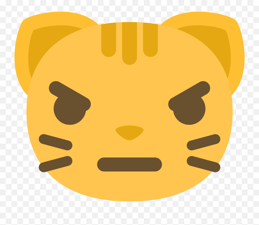 Free Emoji Cat Face Angry 1199183 Png - Straight Face Cat Emoji,Angry Face Png