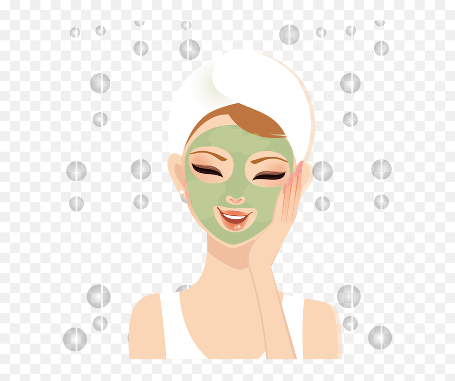 Download Beauty Mask Face Facial Skin Apply Cartoon Clipart - Dot Emoji,Face Mask Clipart