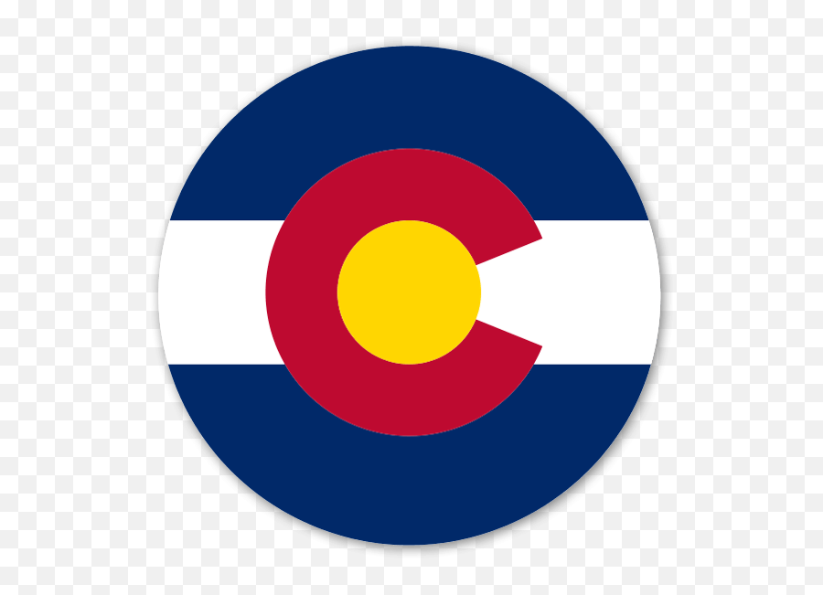 Die Cut Colorado Circle Flag U2013 Stickerapp Shop - Colorado Flag Circle Emoji,Colorado Logo