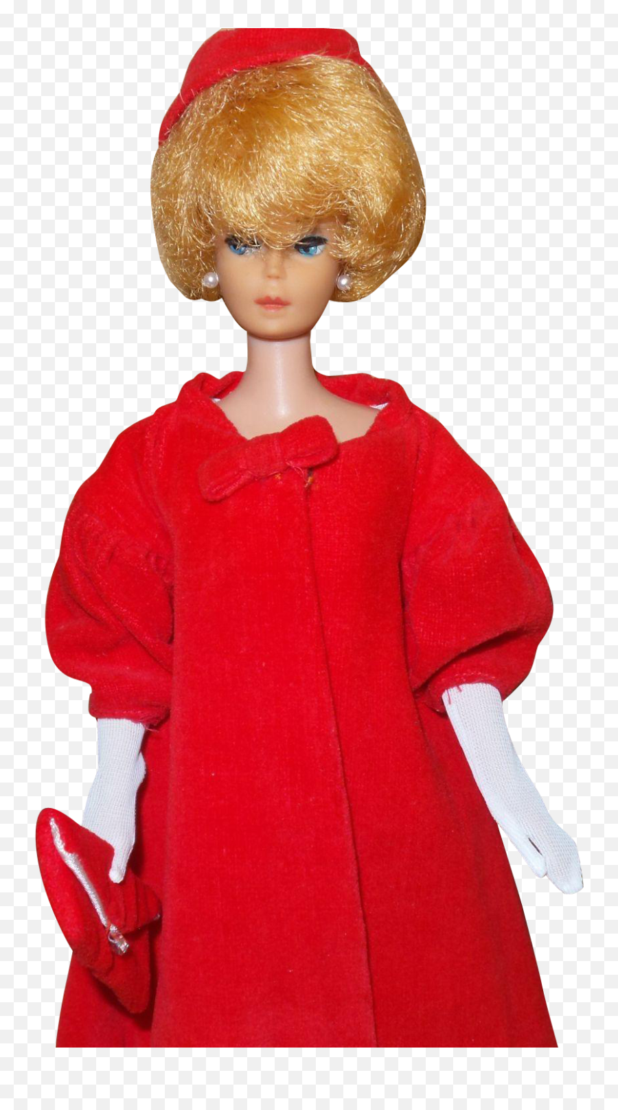 Vintage Barbie Red Flare Coat With Hat Gloves And Purse Emoji,Red Flare Transparent