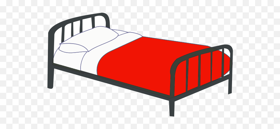 Bedroom Clipart Transparent Bedroom - Red Bed Clipart Emoji,Bedroom Clipart