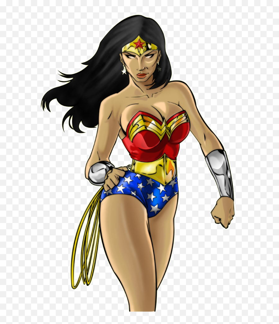 Wonder Woman Clipart Transparent - Cartoon Transparent Wonder Woman Png Emoji,Wonder Woman Clipart