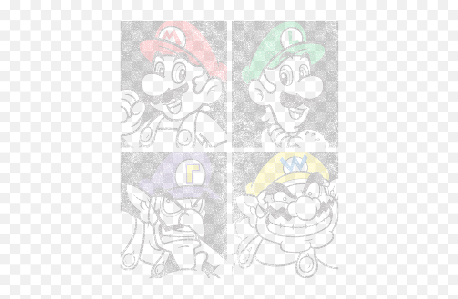 Super Mario Mario Luigi Wario Waluigi Box Up Puzzle Emoji,Mario And Luigi Transparent