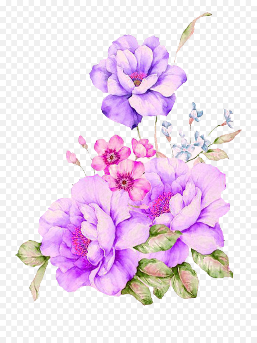 Download Plant Flower Watercolour - Lilac Watercolor Flowers Transparent Background Emoji,Watercolor Flowers Png
