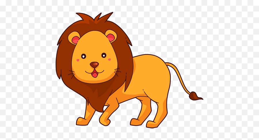 Lion Clipart Png - Cute Transparent Background Lion Clipart Emoji,Lion Clipart