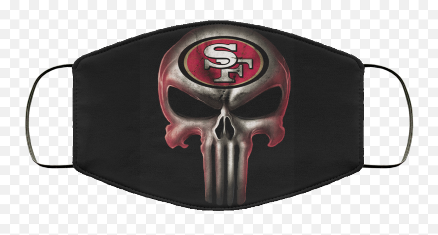 San Francisco 49ers The Punisher Mashup Face Mask - Crocs Face Mask Emoji,49ers Logo