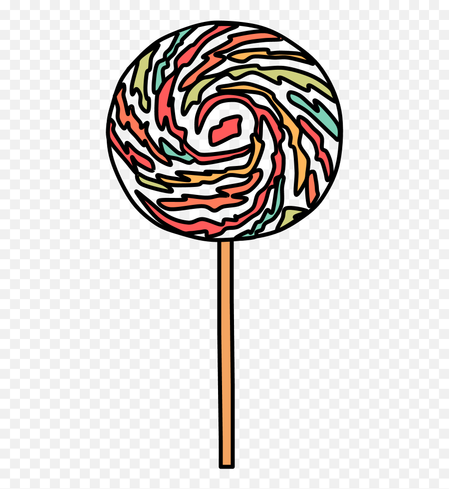 Download Lollipop Large Swirl Pastel - Portable Network Graphics Emoji,Lollipop Png