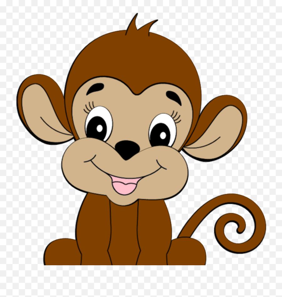 Library Monkey Hanging From Tree - Transparent Cute Monkey Clipart Emoji,Monkey Clipart Black And White