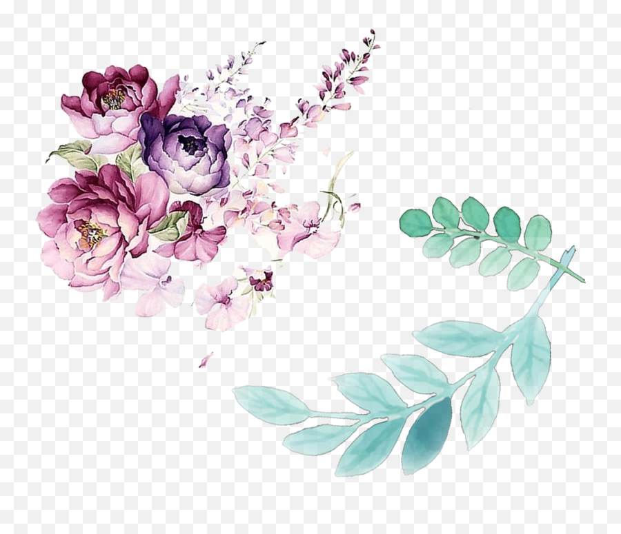 Watercolor Flower Png Watercolor - Watercolor Painting Flowers Png Emoji,Watercolor Flowers Transparent Background