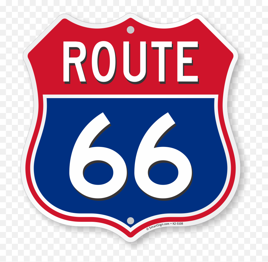 Route 66 Route Marker Shield Sign Sku - Logo Route 66 Sign Emoji,Route 66 Logo