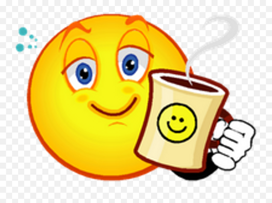 Good Morning Clipart Emoji - Coffee Smiley Face,Good Morning Clipart