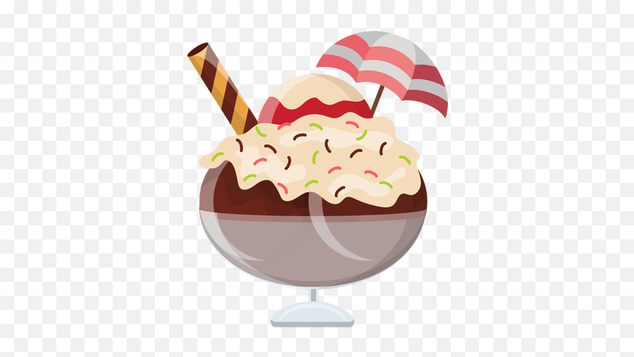 Ice Cream Sundae Flat Icon - Ice Cream Sundae Vector Art Emoji,Ice Cream Sundae Png