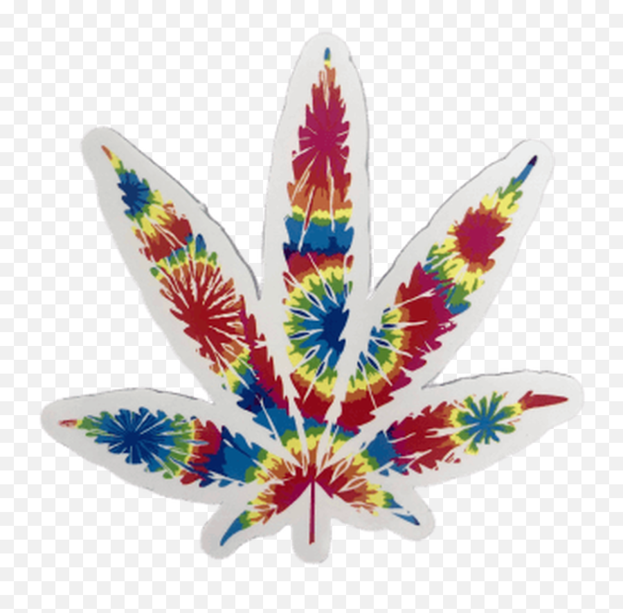 Rainbow Weed Leaf Sticker - Hippie Stickers Emoji,Marijuana Leaf Transparent
