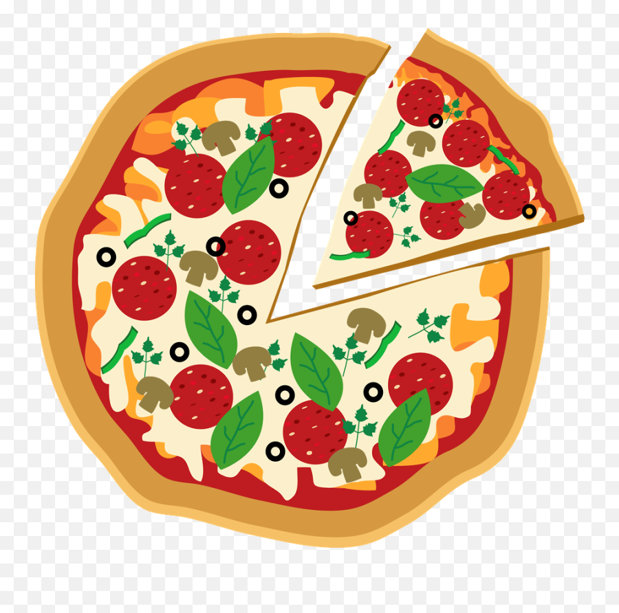Pizza Clipart Transparent Png - Pizza Clipart Transparent Background Emoji,Free Pizza Clipart