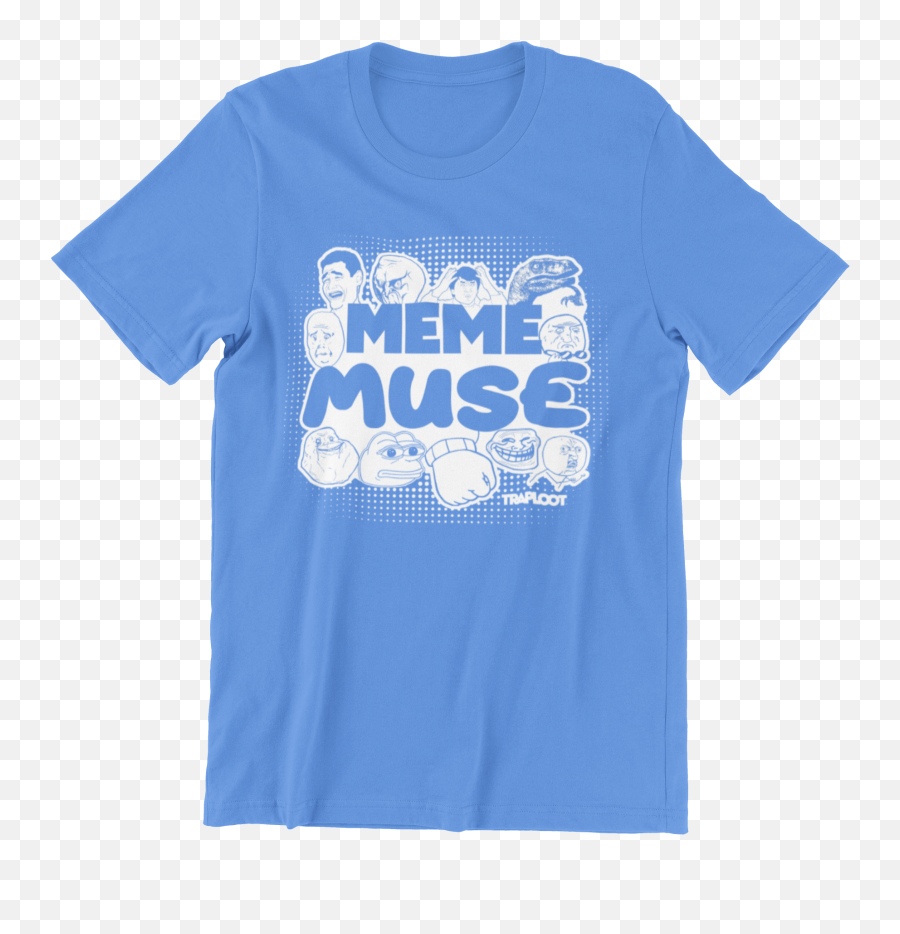 Meme Muse Carolina Blue Shirt - Short Sleeve Emoji,Eggman Empire Logo
