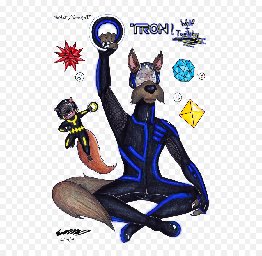 Wolf Twitchy - Tron Legacy By Emmajh97 Fur Affinity Emoji,Tron Legacy Logo