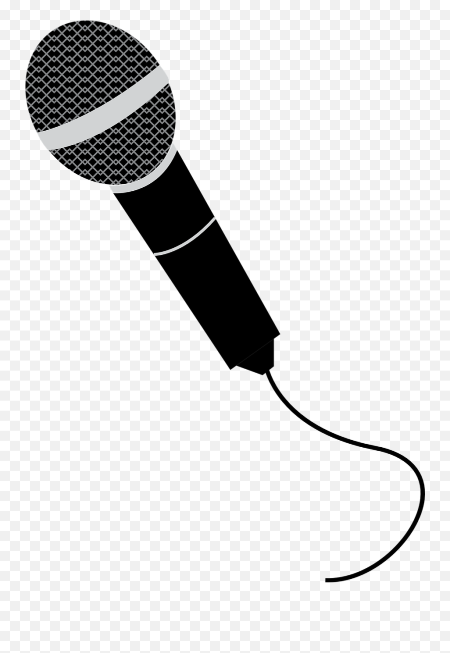 Mic Clipart Micrphone - Microphone Singer Clip Art Png Emoji,Singer Clipart Black And White